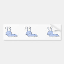silly sluggy blue monster bumper stickers