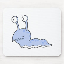 silly sluggy blue monster mouse pad