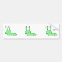 silly sluggy green monster bumper sticker