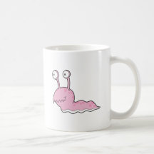silly sluggy pink monster coffee mugs