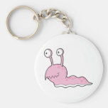 silly sluggy pink monster key chain