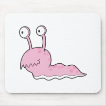 silly sluggy pink monster mousepad