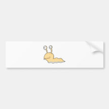 silly sluggy yellow monster bumper sticker