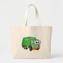 Silly Smiling Garbage Truck Cartoon