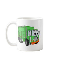 Silly Smiling Garbage Truck Cartoon Mug