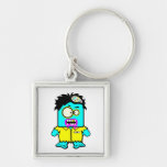 silly smyk zombie cartoon character key chain
