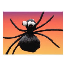Silly Spider Halloween Custom Invitations