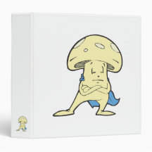 silly superhero hero fungi mushroom cartoon charac binder