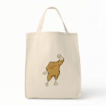 silly superhero super chicken food character tote bags