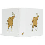 silly superhero super chicken food character vinyl binders