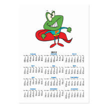 silly superhero super hero frog business card template