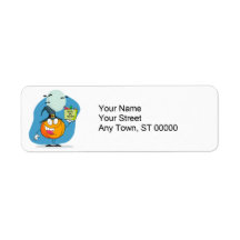 silly trick or treat halloween pumpkin character labels
