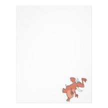silly trunk pointing elephant customized letterhead