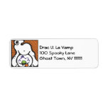 silly upside down ghost custom return address labels