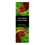 Silly upside Down Red Hen Bookmark Business Card Templates