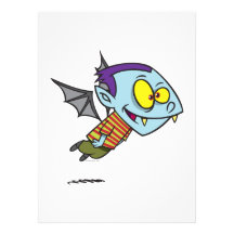 silly vampire bat boy character custom invite