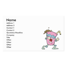 silly villian evil milkshake character business card templates