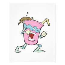 silly villian evil milkshake character personalized invitations