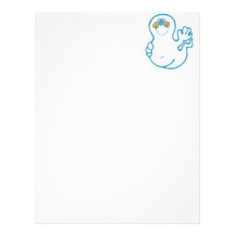 silly waving ghost letterhead design