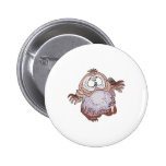 silly wobbly owl pinback buttons