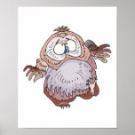 silly wobbly owl poster