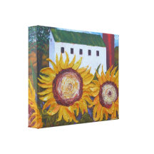 Silo rouge et copies jaunes de toile d'enveloppe d impression sur toile
