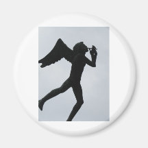 Silouette of Angel Refrigerator Magnet