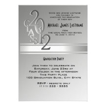 Silver 2012 Varsity Graduation Invitation
