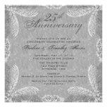 Silver 25th Anniversary Invitation