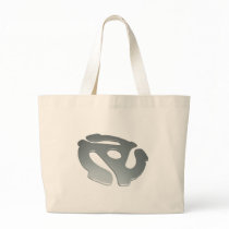 Silver 3D 45 RPM Adapter Canvas Bag