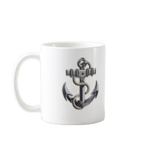 Silver Anchor Coffee Mugs