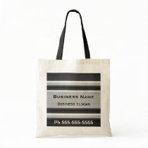 Silver and Black Metal Look Business Promo Bags