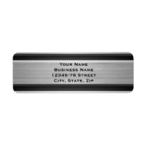 Silver and Black Metal Look Return Address