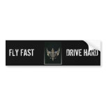 SILVER AND BLACK WINGED FLEUR-DE-LIS BUMPER STICKER