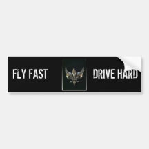 SILVER AND BLACK WINGED FLEUR-DE-LIS BUMPER STICKER