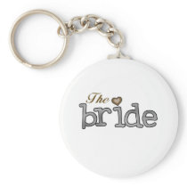 Silver and Gold Bride Key Chain