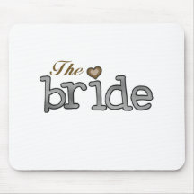 Silver and Gold Bride Mouse Pads