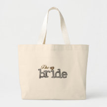 Silver and Gold Bride Tote Bag