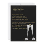 Silver and Gold Champagne Flutes New Years Eve ... invitations