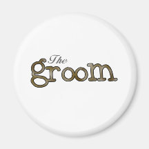 Silver and Gold Groom  Magnets