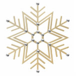 Silver and Gold Snowflake Cut Out