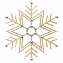 Silver and Gold Snowflake Cut Out