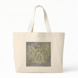 Silver and White Light Angel Tote Bag
