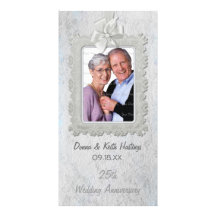 Silver Anniversary Photo Card Template