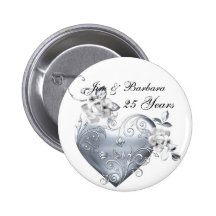 Silver Anniversary Pinback Button