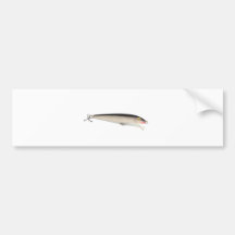 silver artificial fish.jpg pegatina de parachoque
