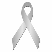 Silver Awareness Ribbon Pin Cut Outs