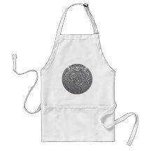 Silver Aztec Calendar Aprons