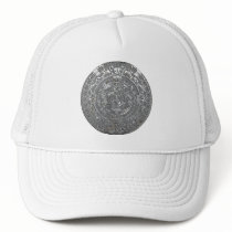 Silver Aztec Calendar Hat