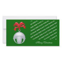 Silver Bell Custom Photo Card